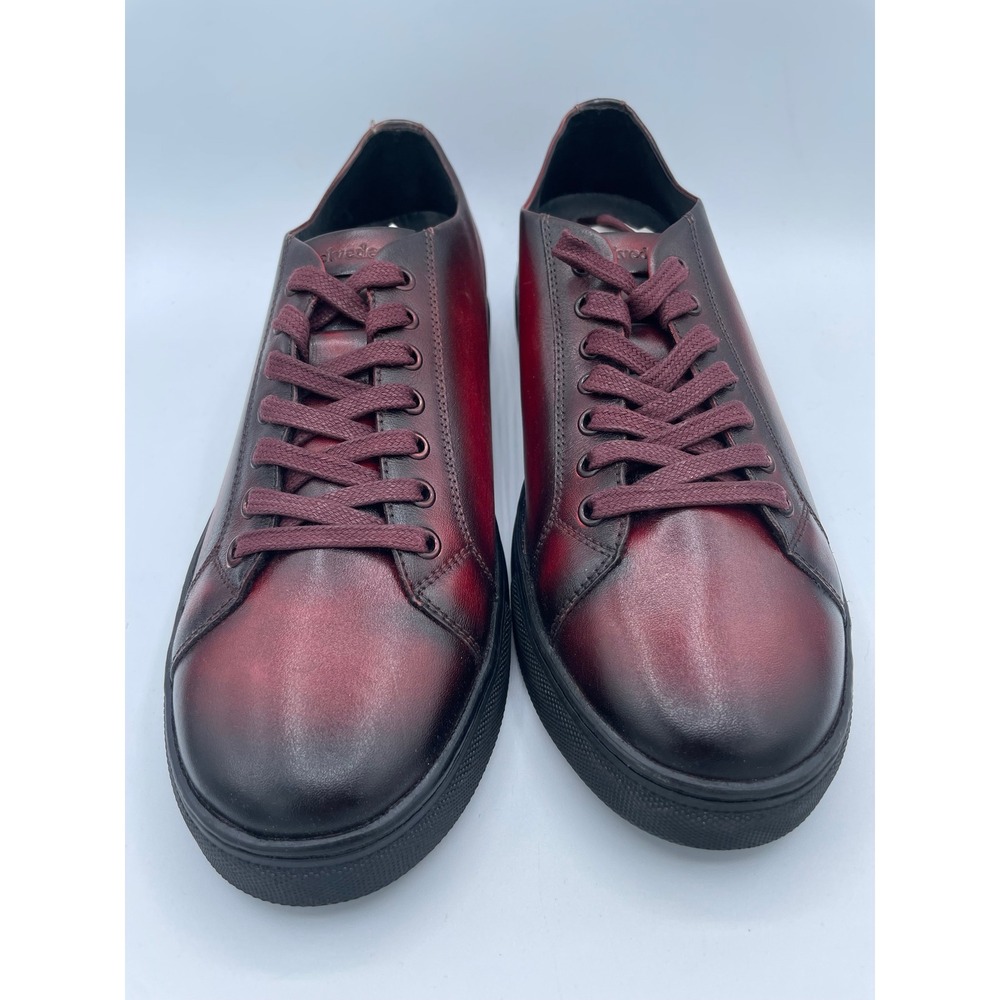 Belvedere Albert Mens 8 D Antique Burgundy Leather Low Top Sneakers Brazil